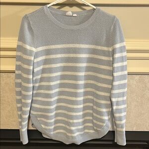 GAP Blue and White Striped Women's Sweater M